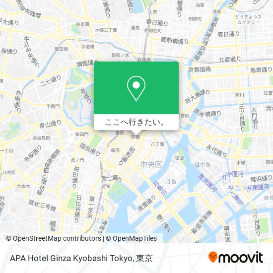 APA Hotel Ginza Kyobashi Tokyo地図