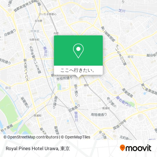 Royal Pines Hotel Urawa地図
