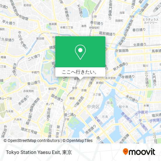 Tokyo Station Yaesu Exit地図