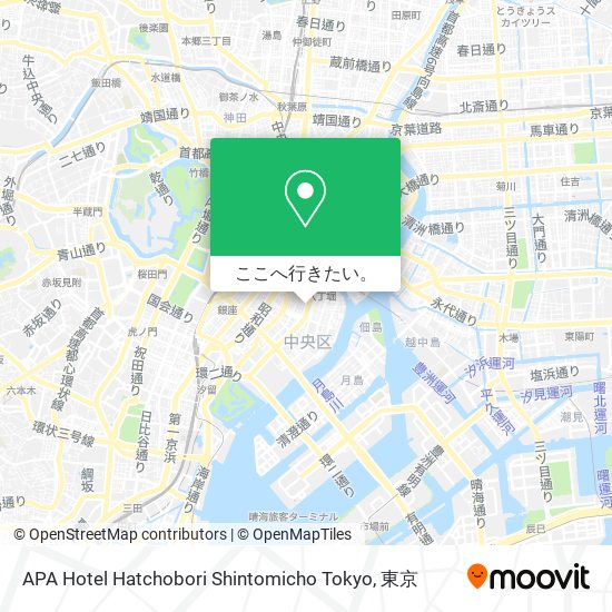 APA Hotel Hatchobori Shintomicho Tokyo地図