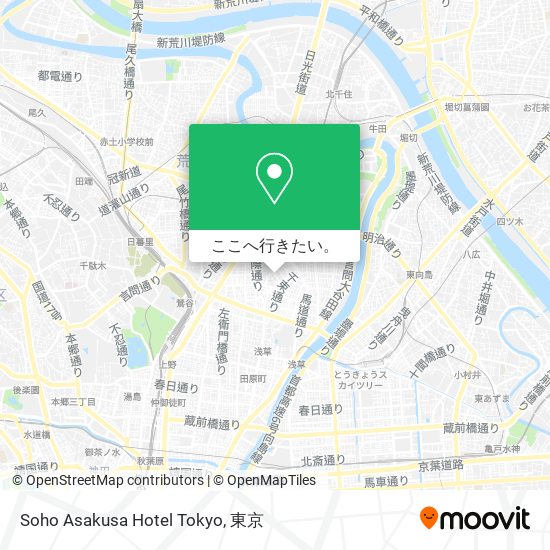 Soho Asakusa Hotel Tokyo地図