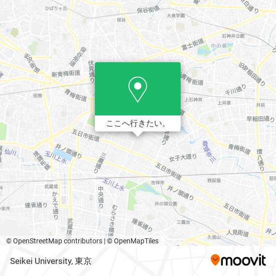 Seikei University地図