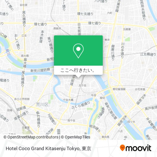 Hotel Coco Grand Kitasenju Tokyo地図