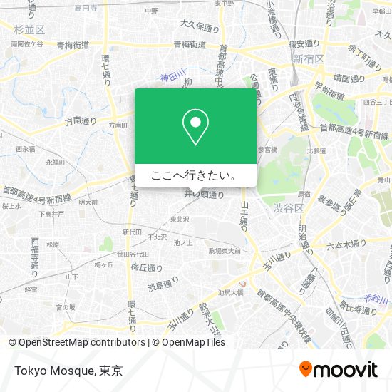 Tokyo Mosque地図