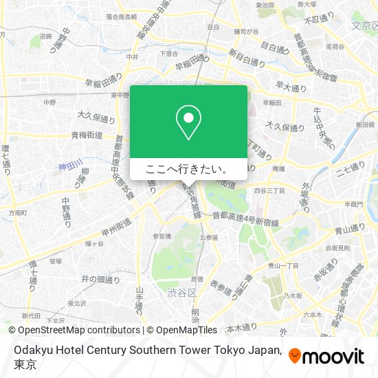 Odakyu Hotel Century Southern Tower Tokyo Japan地図