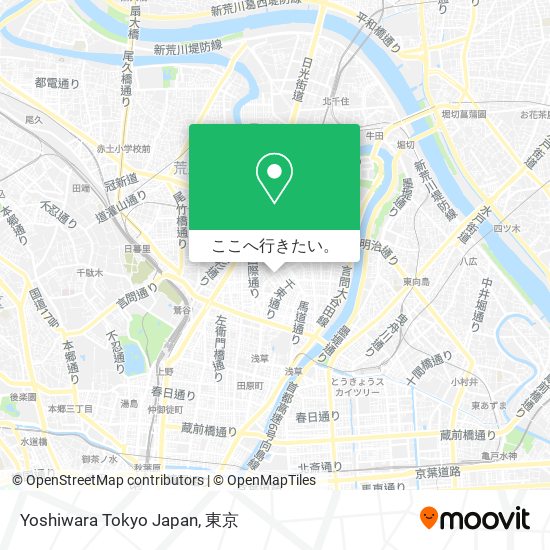 Yoshiwara Tokyo Japan地図