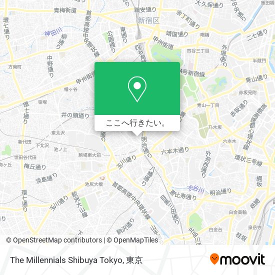 The Millennials Shibuya Tokyo地図