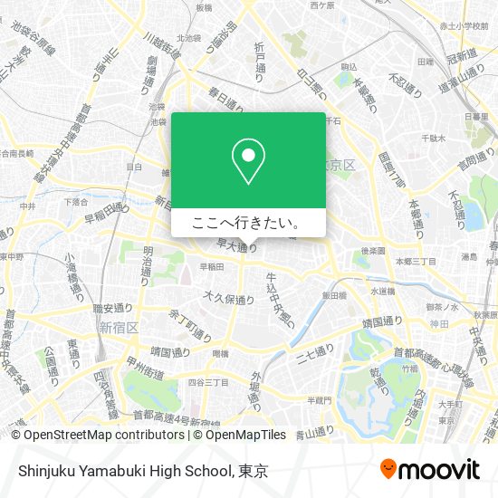 Shinjuku Yamabuki High School地図