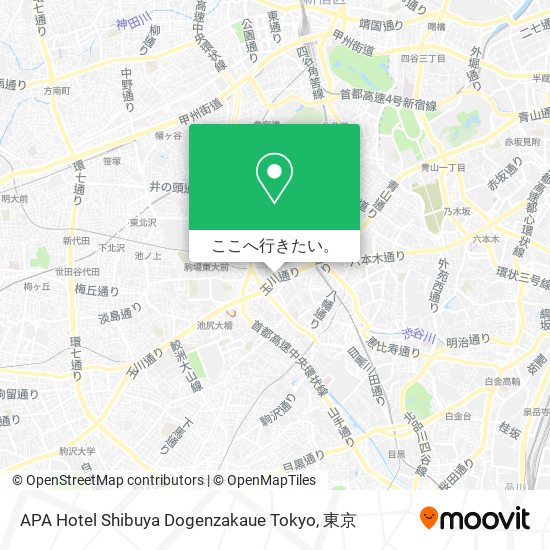 APA Hotel Shibuya Dogenzakaue Tokyo地図