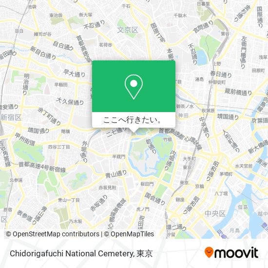 Chidorigafuchi National Cemetery地図