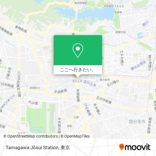 Tamagawa Jōsui Station地図