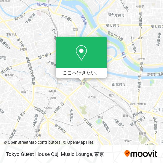 Tokyo Guest House Ouji Music Lounge地図