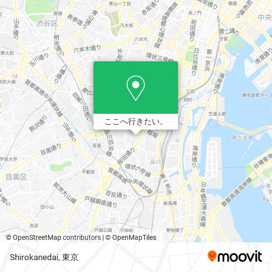 Shirokanedai地図