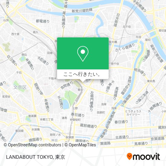 LANDABOUT TOKYO地図