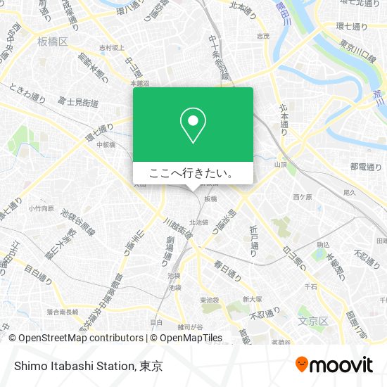 Shimo Itabashi Station地図