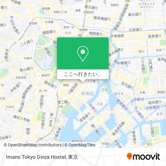 Imano Tokyo Ginza Hostel地図