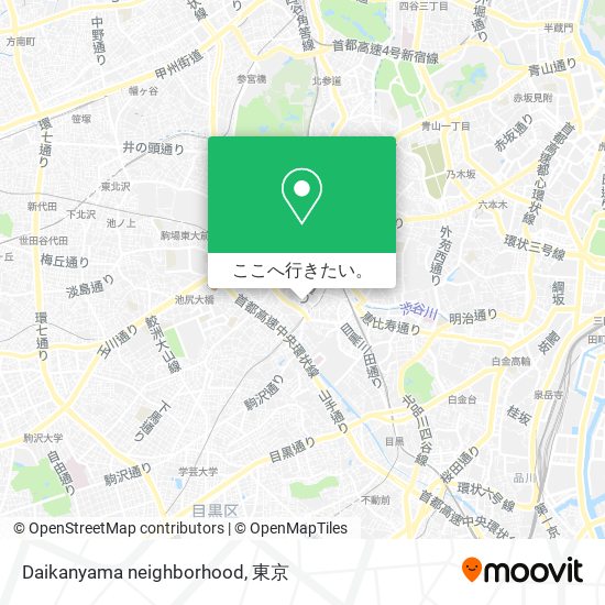 Daikanyama neighborhood地図