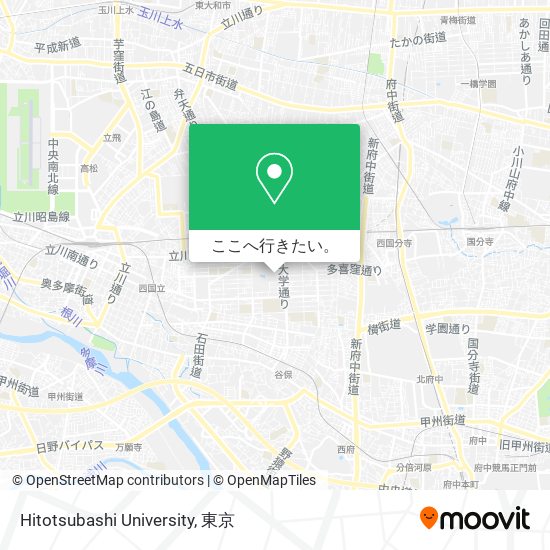 Hitotsubashi University地図
