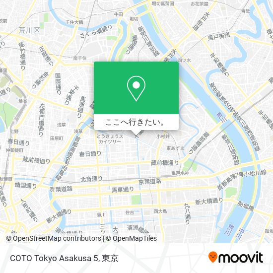 COTO Tokyo Asakusa 5地図