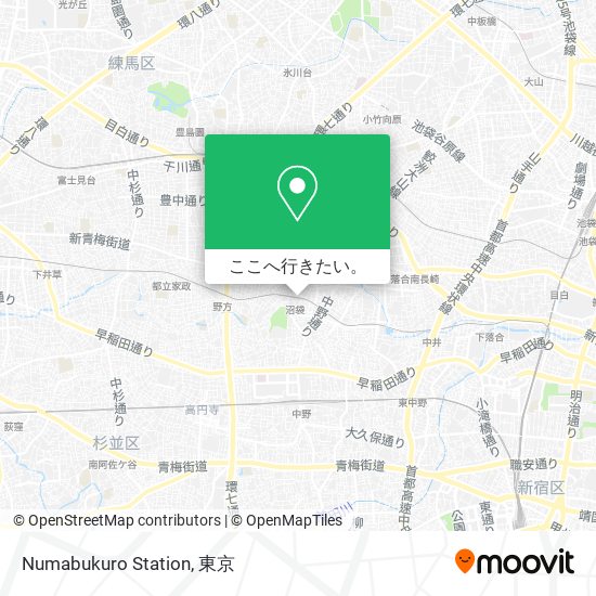 Numabukuro Station地図