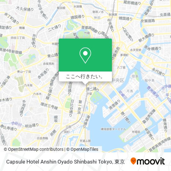 Capsule Hotel Anshin Oyado Shinbashi Tokyo地図