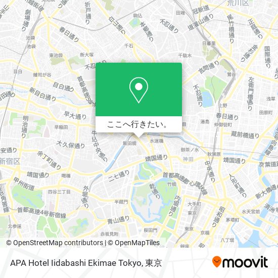 APA Hotel Iidabashi Ekimae Tokyo地図