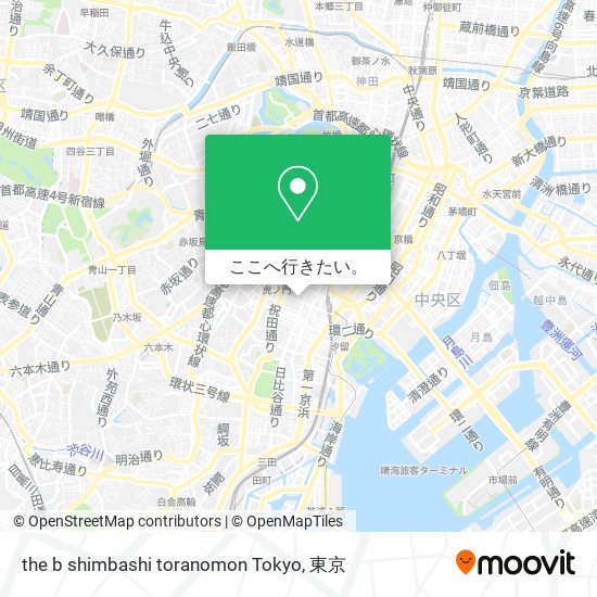 the b shimbashi toranomon Tokyo地図