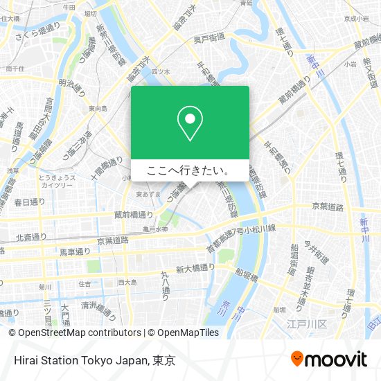 Hirai Station Tokyo Japan地図