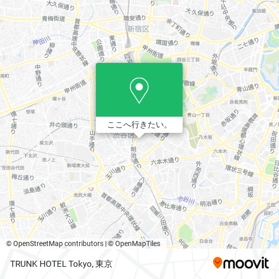TRUNK HOTEL Tokyo地図