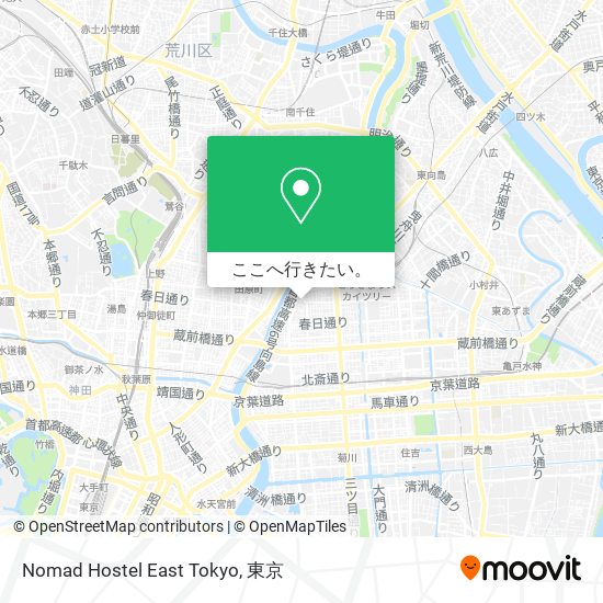 Nomad Hostel East Tokyo地図
