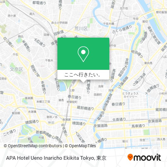 APA Hotel Ueno Inaricho Ekikita Tokyo地図