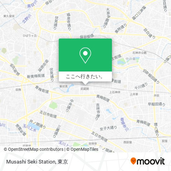 Musashi Seki Station地図