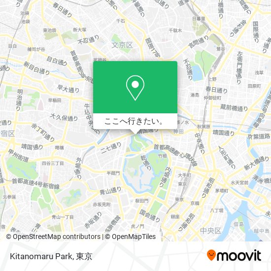 Kitanomaru Park地図