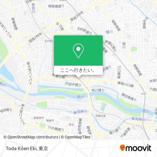 Toda Kōen Eki地図