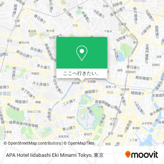 APA Hotel Iidabashi Eki Minami Tokyo地図