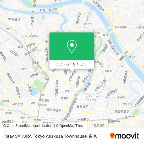 Stay SAKURA Tokyo Asakusa Townhouse地図