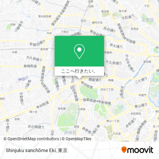 Shinjuku sanchōme Eki地図