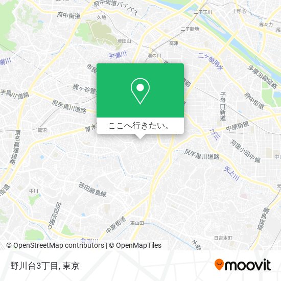 野川台3丁目地図