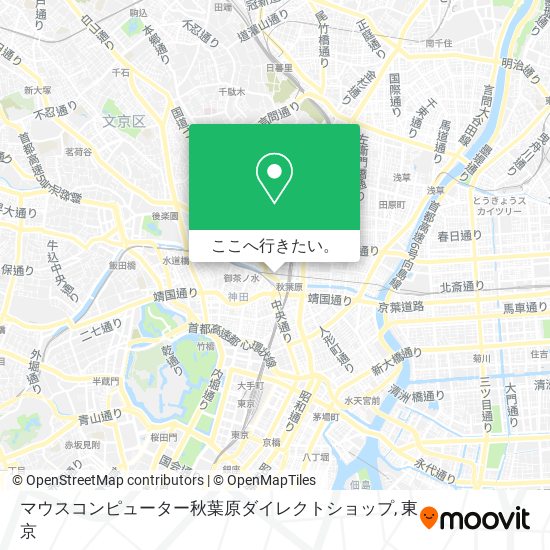 マウスコンピューター秋葉原ダイレクトショップ地図