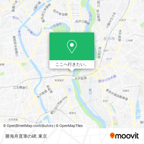 勝海舟直筆の碑地図