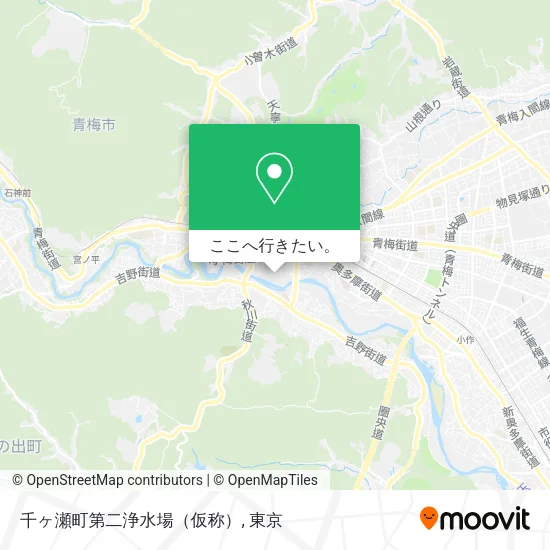 千ヶ瀬町第二浄水場（仮称）地図
