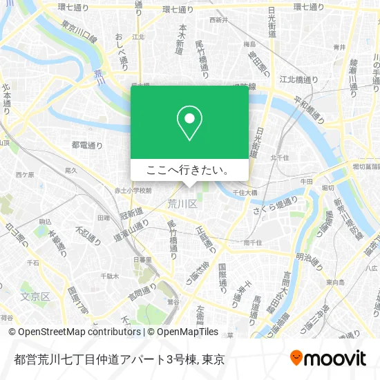 都営荒川七丁目仲道アパート3号棟地図