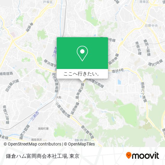 鎌倉ハム富岡商会本社工場地図