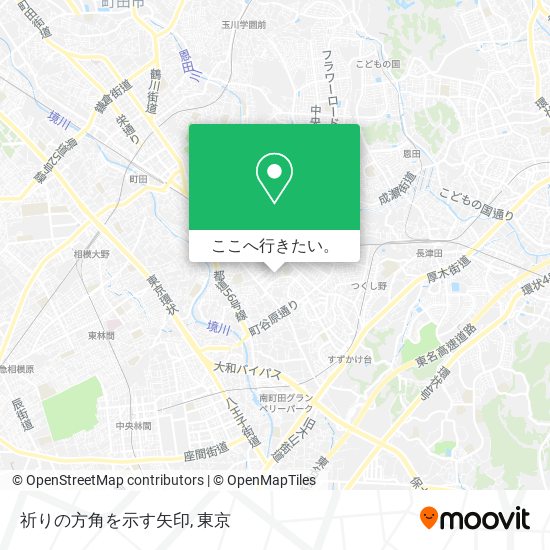 祈りの方角を示す矢印地図