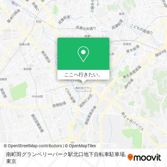 南町田グランベリーパーク駅北口地下自転車駐車場地図