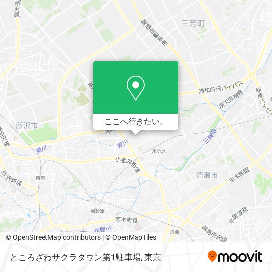 ところざわサクラタウン第1駐車場地図