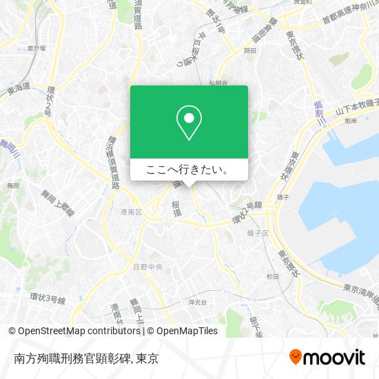 南方殉職刑務官顕彰碑地図