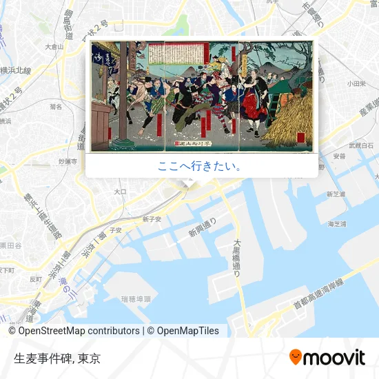 生麦事件碑地図