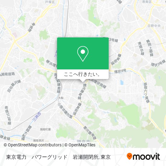 東京電力　パワーグリッド　岩瀬開閉所地図