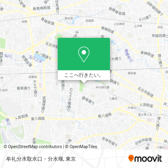 牟礼分水取水口・分水堰地図